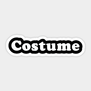 Costume Word Halloween Funny Simple Easy Sticker